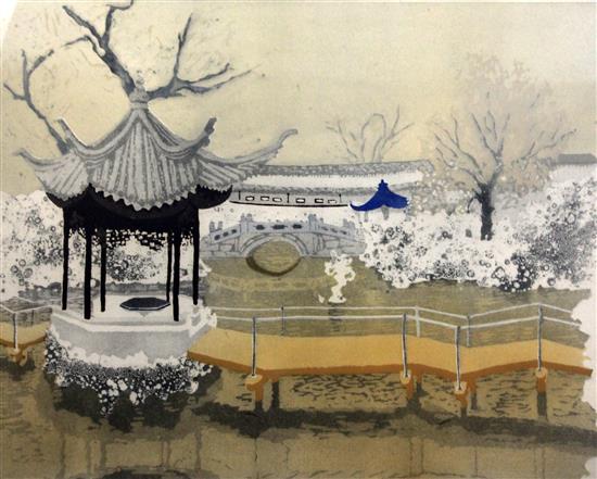 Patrick Procktor (1936-2003) Views of Japan, overall 20 x 25in. & 25 x 20in.